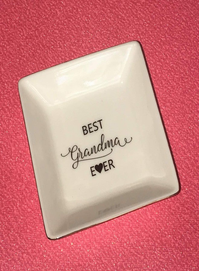 Simply Charmed Best Grandma Ever - Christmas Gift - Ceramic Jewelry Dish, Ring Holder, Trinket Tray - Elegant Birthday Gift for Grandmother - Image 5